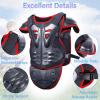imageStarknightMT Upgraded Kids Motorcycle Armor Suit Teen Dirt Bike Gear Riding Protective Set for Cycling Skateboarding Skiing Skating OffRoad RedRed