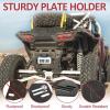 imageStarknightmt UTV License Plate Holder with Light Universal Lighted License Plate Mount Bracket Compatible with Polaris Ranger RZR Can Am X3 Defender Cfmoto Zforce Uforce