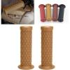 imageMotorcycle Non Slip Retro Rubber Handlebar Comfortable Handlebar 78quot 22mm 1quot 24mm Rubber Handle GripsYellow