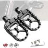 imageStarknightMT CNC Wide Fat Footpegs 360 Roating MX Foot Pegs Chopper Bobber Style Compatible with Harley Dyna Fatboy Sportster Iron 883 SilverBlack