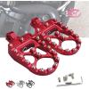 imageStarknightMT CNC Wide Fat Footpegs 360 Roating MX Foot Pegs Chopper Bobber Style Compatible with Harley Dyna Fatboy Sportster Iron 883 SilverRed