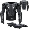 imageStarknightMT Kids Motorcycle Armor Suit Dirt Bike Gear Riding Protective Chest Spine Back Protector Shoulder Arm Elbow Knee Protector Pads for Cycling SkateboardSkiingSkatingOffRoadBlack