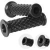 imageStarknightMT Motorcycle Vintage Non Slip Handlebar Grips 78quot 22mm 1quot 24mm Rubber Handle Grips Open EndBlack