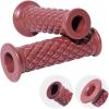imageStarknightMT Motorcycle Vintage Non Slip Handlebar Grips 78quot 22mm 1quot 24mm Rubber Handle Grips Open EndBrown