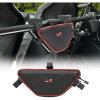 imageStarknightMT UTV Storage Bag Compatible with Polaris RZR XP 4 1000 2024 2025 Center Seat Bag Installed Between the Front and Rear Seats Triangle Cab Pack Cargo Pocket Gear Bag Tool Pouch Organizer