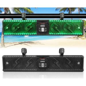 imageStarknightMT 26 Inch UTV Sound Bar TWS Bluetooth Speaker Golf Cart Sound BarWaterproof SxS Soundbar with Lightning RGB Lights 6Speaker Compatible with RZR X3 Pioneer Talon  125quot 2quot Roll Cage