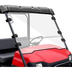 imageStarknightMT Front Windshield Compatible with Kawasaki Mule 3000 3010 20032013 Scratchresistant Clear Full Windscreen for UTV Hard Coated 2in1 PC Window Heavyduty Panel AntiUV Accessories