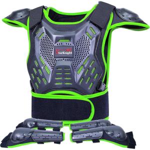 imageStarknightMT Kids Dirt Bike Gear  Youth Motorcycle Gear Riding Protective Motocross Armor Suit Chest Protector for Boys Girls Biking Cycling Skating OffRoadGreen