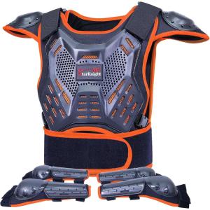 imageStarknightMT Kids Dirt Bike Gear  Youth Motorcycle Gear Riding Protective Motocross Armor Suit Chest Protector for Boys Girls Biking Cycling Skating OffRoadOrange