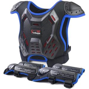 imageStarknightMT Kids Dirt Bike Gear  Youth Motorcycle Riding Protective Gear Motocross Armor Suit Chest Protector for Boys Girls Mountain Biking CyclingBlue