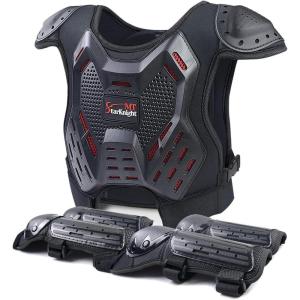 imageStarknightMT Kids Dirt Bike Gear  Youth Motorcycle Riding Protective Gear Motocross Armor Suit Chest Protector for Boys Girls Mountain Biking CyclingBlack