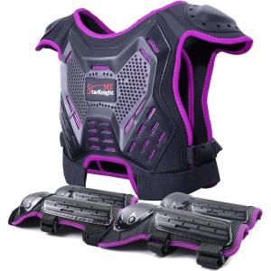 imageStarknightMT Kids Dirt Bike Gear  Youth Motorcycle Riding Protective Gear Motocross Armor Suit Chest Protector for Boys Girls Mountain Biking CyclingPurple