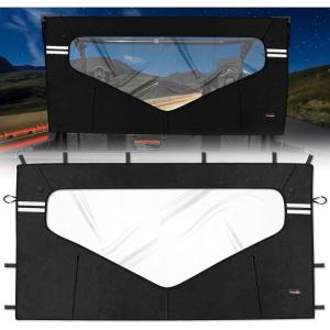 imageStarknightMT Pioneer Rear Window Compatible with Pioneer 1000 3P 6P 20162024 Accessories Rear Windshield Waterproof Mid Panel with Reflective Strips Rollup Design Replace 0SR95HL8211B