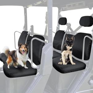 imageStarknightMT Ranger Seat Covers with Headrest Covers Ranger 1000 Seat Cover Compatible with Polaris Ranger Crew XP 1000 20172021 Ranger Crew 1000 Premium 20202025 BlackBlack