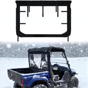 imageStarknightMT UTV Soft Rear Window with Zipper Compatible with Rhino 450660700 Massimo MSU500 Hisun 500700 Axis Cub Cadet Challenger Bennche Rhino Accessoriess