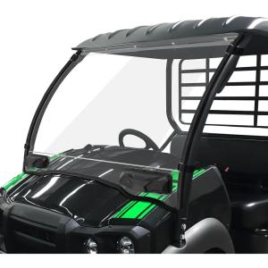imageStarknightMT Vented Mule SX SE XC Windshield Scratch Proof Compatible With 2017 Kawasaki Mule SX SE XC Heavy Duty Clear Front Full Mule Windshield