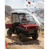 imageStarknightMT 2IN1 Mule 4010 Flip Windshield Compatible with Kawasaki Mule 4000 4010 20092026 Windproof Full Windows Scratch Resistant Clear Fold Windscreen