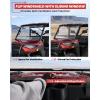 imageStarknightMT 3in1 Flip Windshield with Sliding Window Compatible with Polaris Ranger XP 1000  Crew 20172026 amp Ranger 1000 20202026 Hard Coated Front Window Work with Grab BarFlip Windshield