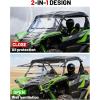 imageStarknightMT Teryx KRX 1000 Flip Windshield Scratch Resistant 2in1 Windshield Compatible with Kawasaki Teryx KRX 1000 20202025 Clear PC Window Used with Roof Accessories