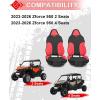imageStarknightMT Zforce 950 Seat Cover Waterresistant Compatible with Cfmoto Zforce 950 20232026 1680D Cushion Cover with Pocket UTV Protection for Front Rear Seats Black and Red