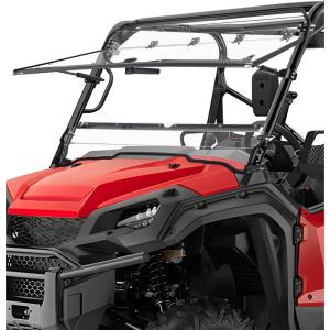 imageStarknightMT Flip Windshield Compatible with 2016 Pioneer 1000 10005 10006 Windproof Full Windows Scratch Resistant Clear Fold Windshield