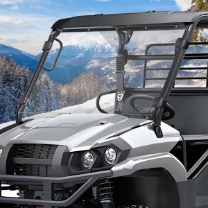 imageStarknightMT Full Windshield Compatible With 20192026 Kawasaki Mule PROMX ScratchResistant Front Window Heavyduty Clear PC Windscreen Hard Coated AntiUVDustproof Accessories