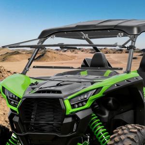 imageStarknightMT Teryx KRX 1000 Flip Windshield Scratch Resistant 2in1 Windshield Compatible with Kawasaki Teryx KRX 1000 20202025 Clear PC Window Used with Roof Accessories