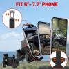imageStarknightMT UTV Phone Mount for ProFit Cage 360 Adjustable Aluminum Alloy 8 Claws SXS Phone Mount Heavy Duty Cell Phone Holder for Defender Ranger General Uforce for 40 to 72 Cellphone
