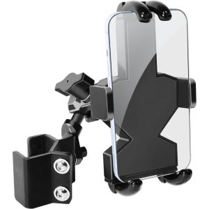 imageStarknightMT UTV Phone Mount for ProFit Cage 360 Adjustable Aluminum Alloy 8 Claws SXS Phone Mount Heavy Duty Cell Phone Holder for Defender Ranger General Uforce for 40 to 72 Cellphone