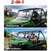 imageStarknightMT Teryx flip Windshield Waterproof Scratch Resistant Compatible with 2016 KAWASAKI Teryx 800 24 Seaters 2021 Teryx SS 4 Accessories Vent Clear Front Windshield Used with Roof