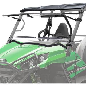 imageStarknightMT Teryx flip Windshield Waterproof Scratch Resistant Compatible with 2016 KAWASAKI Teryx 800 24 Seaters 2021 Teryx SS 4 Accessories Vent Clear Front Windshield Used with Roof
