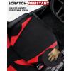 imageStarknightMT X3 Seat Cover Compatible with CanAm Maverick X3 amp MAX 20172026Waterproof Seat Cover with Pocket for Front Rear Seats Black and Red