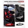 imageStarknightMT X3 Seat Cover Compatible with CanAm Maverick X3 amp MAX 20172026Waterproof Seat Cover with Pocket for Front Rear Seats Black and Red
