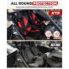 imageStarknightMT X3 Seat Cover Compatible with CanAm Maverick X3 amp MAX 20172026Waterproof Seat Cover with Pocket for Front Rear Seats Black and Red