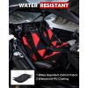 imageStarknightMT X3 Seat Cover Compatible with CanAm Maverick X3 amp MAX 20172026Waterproof Seat Cover with Pocket for Front Rear Seats Black and Red