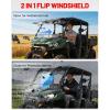 imageStarknightMT Flip Windshield Compatible With CanAm Defender amp Defender Max 20162026 ScratchResistant Front Full Windshield Hard Coated PC Clear Window