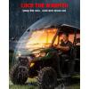 imageStarknightMT Flip Windshield Compatible With CanAm Defender amp Defender Max 20162026 ScratchResistant Front Full Windshield Hard Coated PC Clear Window