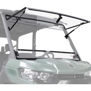 imageStarknightMT Flip Windshield Compatible With CanAm Defender amp Defender Max 20162026 ScratchResistant Front Full Windshield Hard Coated PC Clear Window
