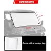 imageStarknightMT UTV Windshield Snow Cover Compatible with Cfmoto Uforce 10001000 XL 20192025 and U10 Pro Waterproof Transport Windshield Protector for Ice and Snow BlackWhite